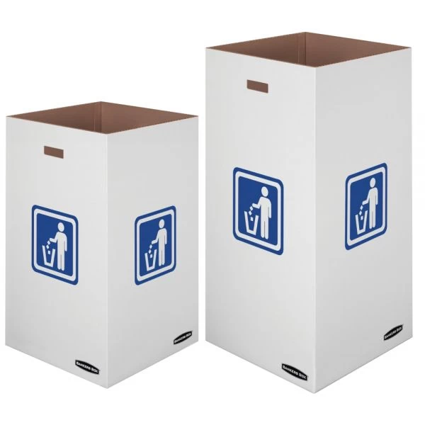 Bankers Box Waste And Recycling Bin, 50 Gal, White, 10/Carton 4 Bankers Box Waste And Recycling Bin, 50 Gal, White, 10/Carton - Image 4