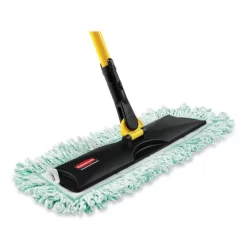 Rubbermaid Commercial HYGEN HYGEN Dust Mop Heads With Fringe, Green, 60 In., Microfiber, Cut-End -Professional cleaning tool store 3134ea480bd69d0a66d8158ab58bb13278