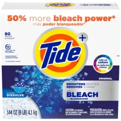Tide Laundry Detergent With Bleach, Tide Original Scent, Powder, 144 Oz Box -Professional cleaning tool store 31adacfef94026d6dd3ed8b5b0d4e6a598