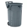 Rubbermaid Commercial Vented Wheeled BRUTE Container, 44 Gal, Plastic, Gray