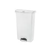 Rubbermaid Commercial Streamline Resin Step-On Container, Front Step Style, 18 Gal, Polyethylene, White