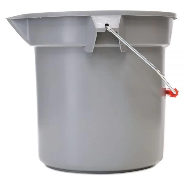 Rubbermaid Commercial 14 Quart Round Utility Bucket, Plastic, Gray, 12" Dia 3 Rubbermaid Commercial 14 Quart Round Utility Bucket, Plastic, Gray, 12" Dia - Image 3