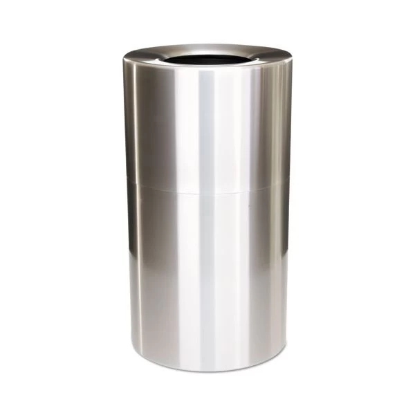 Rubbermaid Commercial Atrium Aluminum Container With Liner, 35 Gal, Aluminum, Satin Aluminum 1 Rubbermaid Commercial Atrium Aluminum Container With Liner, 35 Gal, Aluminum, Satin Aluminum