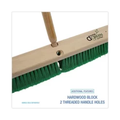 Boardwalk Floor Broom Head, 3" Green Flagged Recycled PET Plastic Bristles, 24" Brush 9 Boardwalk Floor Broom Head, 3" Green Flagged Recycled PET Plastic Bristles, 24" Brush -Professional cleaning tool store 356fe2e0756391928f28e9c636bded5ab8