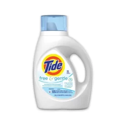 Tide Free And Gentle Laundry Detergent, 32 Loads, 46 Oz Bottle, 6/Carton