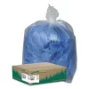 Earthsense Commercial Linear Low Density Clear Recycled Can Liners, 45 Gal, 1.5 Mil, 40" X 46", Clear, 10 Bags/Roll, 10 Rolls/Carton