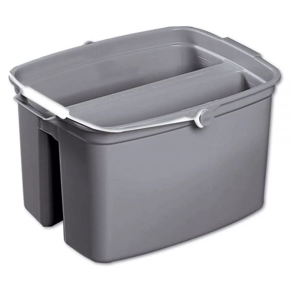Rubbermaid Commercial Double Utility Pail, 17 Qt, Plastic, Gray 1 Rubbermaid Commercial Double Utility Pail, 17 Qt, Plastic, Gray