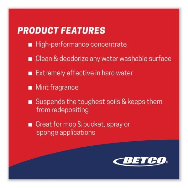 Betco Top Flite All-Purpose Cleaner, Mint Scent, 1 Gal Bottle, 4/Carton 7 Betco Top Flite All-Purpose Cleaner, Mint Scent, 1 Gal Bottle, 4/Carton - Image 7