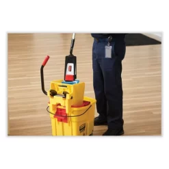 Rubbermaid Commercial WaveBrake 2.0 Bucket/Wringer Combos, Side-Press, 26 Qt, Plastic, Yellow -Professional cleaning tool store 3b064d57ea1f1cecb2dc93edd17e06883f