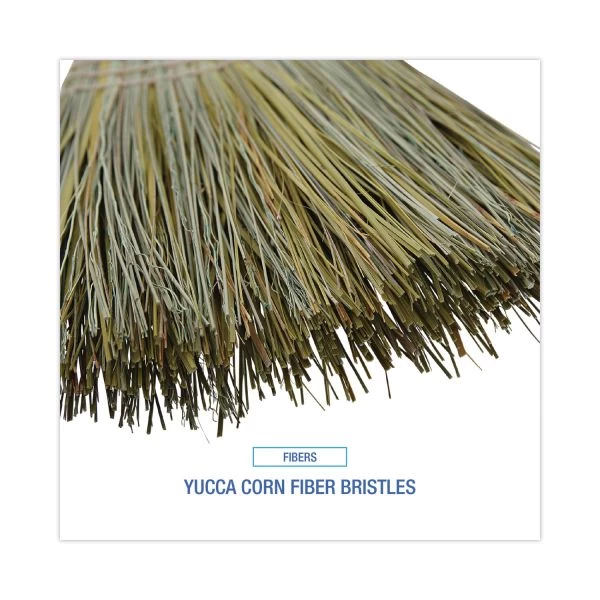 Boardwalk Warehouse Broom, Yucca Corn Fiber Bristles, 56" Overalll Length, Natural, 12/Carton 2 Boardwalk Warehouse Broom, Yucca Corn Fiber Bristles, 56" Overalll Length, Natural, 12/Carton - Image 2