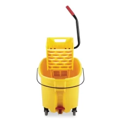 Rubbermaid Commercial WaveBrake 2.0 Bucket/Wringer Combos, Side-Press, 26 Qt, Plastic, Yellow -Professional cleaning tool store 3cd72384b962ca1e4055e4a4831bc41ce4