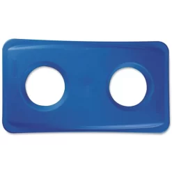 Rubbermaid Commercial Lid For Slim Jim Bottle Recycling Container, 20.38w X 11.38d X 2.75h, Blue