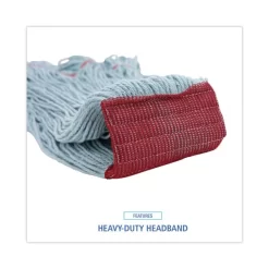 Boardwalk EchoMop With Looped-End Wet Head, Synthetic/Cotton, Large, Blue -Professional cleaning tool store 3e789de1bc7587549731a656e178d80483