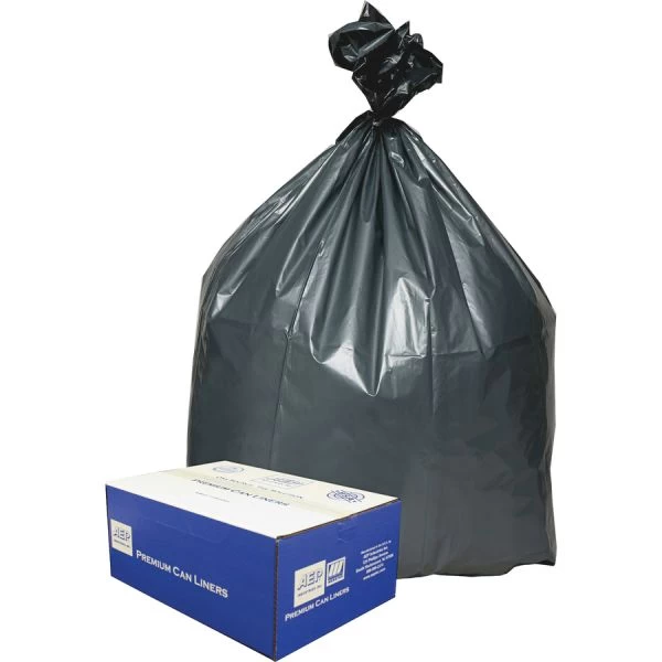Platinum Plus Can Liners, 33 Gal, 1.35 Mil, 33" X 40", Gray, 10 Bags/Roll, 10 Rolls/Carton 2 Platinum Plus Can Liners, 33 Gal, 1.35 Mil, 33" X 40", Gray, 10 Bags/Roll, 10 Rolls/Carton - Image 2