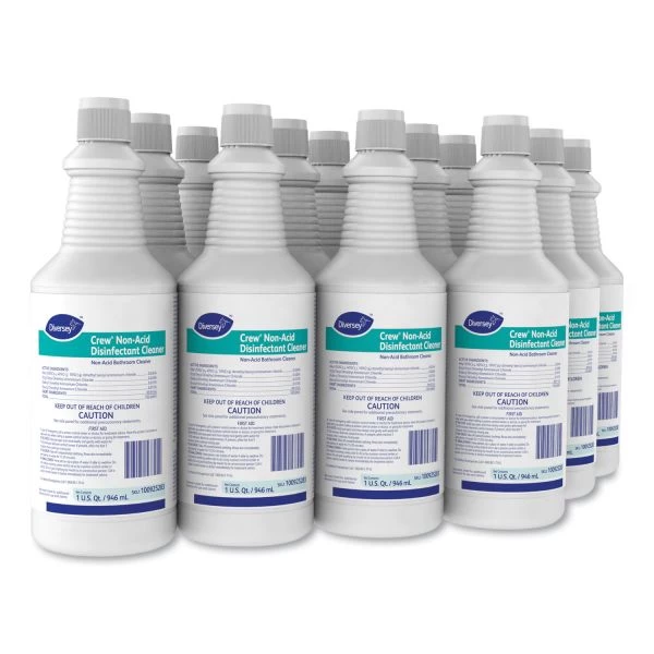 Diversey Crew Neutral Non-Acid Bowl And Bathroom Disinfectant, 32 Oz Squeeze Bottle, 12/Carton 1 Diversey Crew Neutral Non-Acid Bowl And Bathroom Disinfectant, 32 Oz Squeeze Bottle, 12/Carton