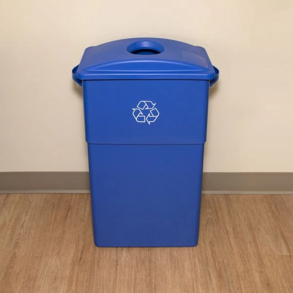 Genuine Joe 23-gallon Recycling Bin Round Cutout Lid 6 Genuine Joe 23-gallon Recycling Bin Round Cutout Lid - Image 6