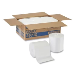 Dixie Foodservice Surface System Quat-Compatible Disposable Wipe Refill, 1-Ply, 8.1 X 12, White, 135 Sheets/Roll, 6 Rolls/Carton