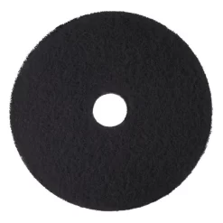 3M Low-Speed High Productivity Floor Pads 7300, 18" Diameter, Black, 5/Carton