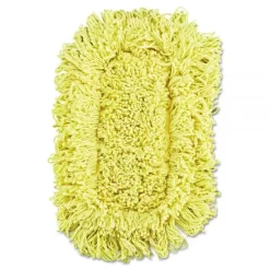 Rubbermaid Commercial Trapper Looped-End Dust Mop Head, 12 X 5, Yellow, 12/Carton
