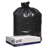 Genuine Joe 56 Gallon Trash Bags, Black, Low-Density, 1.20 Thickness, 100/Carton