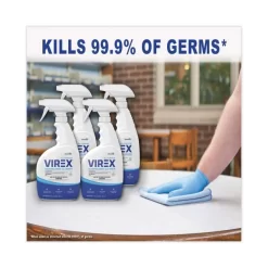 Diversey Virex All-Purpose Disinfectant Cleaner, Lemon Scent, 32oz Spray Bottle, 4/Carton -Professional cleaning tool store 42e14e6f13bd4b7ed9d7cb36dfdadaee77