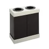 Safco At-Your-Disposal Recycling Center, Two 56 Gal Bins, Polyethylene, Black