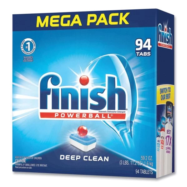 FINISH Powerball Dishwasher Tabs, Fresh Scent, 94/Box, 4 Boxes/Carton 7 FINISH Powerball Dishwasher Tabs, Fresh Scent, 94/Box, 4 Boxes/Carton - Image 7