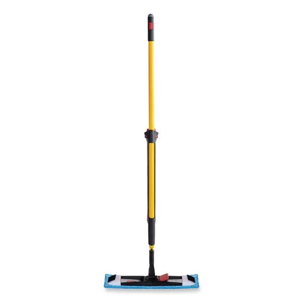 Rubbermaid Commercial Adaptable Flat Mop Kit, 19.5 X 5.5 Blue Microfiber Head, 48" To 72" Yellow Aluminum Handle 7 Rubbermaid Commercial Adaptable Flat Mop Kit, 19.5 X 5.5 Blue Microfiber Head, 48" To 72" Yellow Aluminum Handle - Image 7