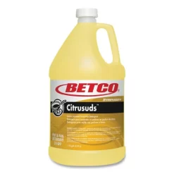 Betco Symplicty Citrusuds Manual Dishwashing Detergent, Lemon Scent, 1 Gal Bottle, 4/Carton