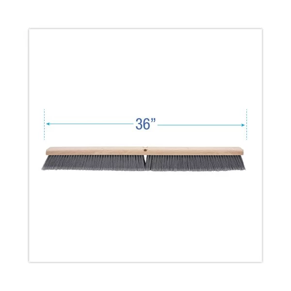 Boardwalk Floor Brush Head, 3" Gray Flagged Polypropylene Bristles, 36" Brush 5 Boardwalk Floor Brush Head, 3" Gray Flagged Polypropylene Bristles, 36" Brush - Image 5