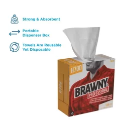 Georgia Pacific Brawny Professional Medium Weight HEF Shop Towels, 9 1/10 X 16 1/2, 100/Box -Professional cleaning tool store 46516f75fbb207fd2a3884cb8d2fc149e6