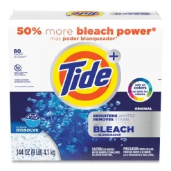 Tide Laundry Detergent With Bleach, Tide Original Scent, Powder, 144 Oz Box
