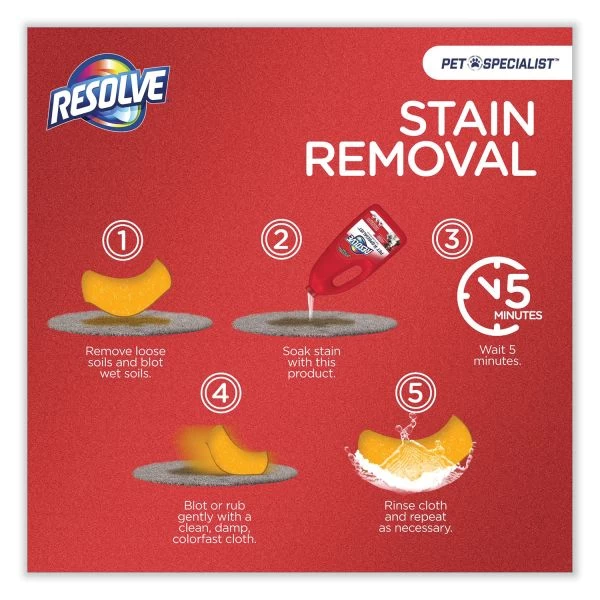 RESOLVE Pet Specialist Stain And Odor Remover, Citrus, 60 Oz Refill Pour Bottle, 4/Carton 2 RESOLVE Pet Specialist Stain And Odor Remover, Citrus, 60 Oz Refill Pour Bottle, 4/Carton - Image 2