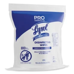 LYSOL Brand Professional Disinfecting Wipe Bucket Refill, 1-Ply, 6 X 8, Lemon And Lime Blossom, White, 800 Wipes/Bag, 2 Refill Bags/CT -Professional cleaning tool store 48882875afca24072bdf8af33bada0d59b