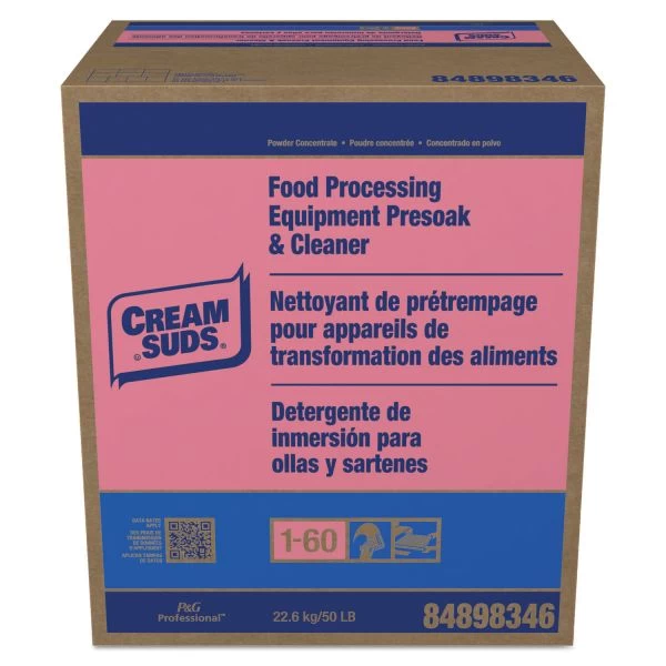 Cream Suds Manual Pot And Pan Presoak And Detergent With Phosphate, Baby Powder Scent, Powder, 50 Lb Box 1 Cream Suds Manual Pot And Pan Presoak And Detergent With Phosphate, Baby Powder Scent, Powder, 50 Lb Box