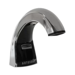 Rubbermaid Commercial TC OneShot Dispenser, 1,600 ML, 6.8 X 9.8 X 13.8, Polished Chrome/Black