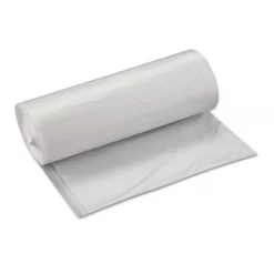 Inteplast Group High-Density Interleaved Commercial Can Liners, 60 Gal, 17 Microns, 38" X 60", Clear, 25 Bags/Roll, 8 Rolls/Carton -Professional cleaning tool store 49ffae905d9e8b3358896e56cd67de86fa