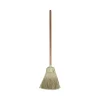 Boardwalk Corn/Fiber Brooms, Corn/Synthetic Fiber Bristles, 60" Overall Length, Gray/Natural, 6/Carton