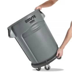 Rubbermaid Commercial Vented Round Brute Container, 20 Gal, Plastic, Gray -Professional cleaning tool store 4a2865936ea557dc98abef990b2dc44a0e