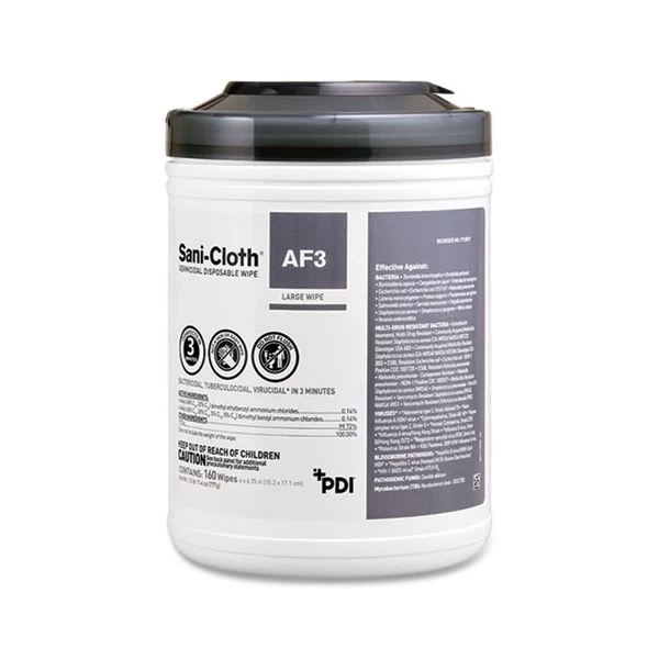 Sani Professional Sani-Cloth AF3 Germicidal Disposable Wipes, Extra-Large, 1-Ply, 7.5" X 15", Unscented, White, 75/Pack 1 Sani Professional Sani-Cloth AF3 Germicidal Disposable Wipes, Extra-Large, 1-Ply, 7.5" X 15", Unscented, White, 75/Pack