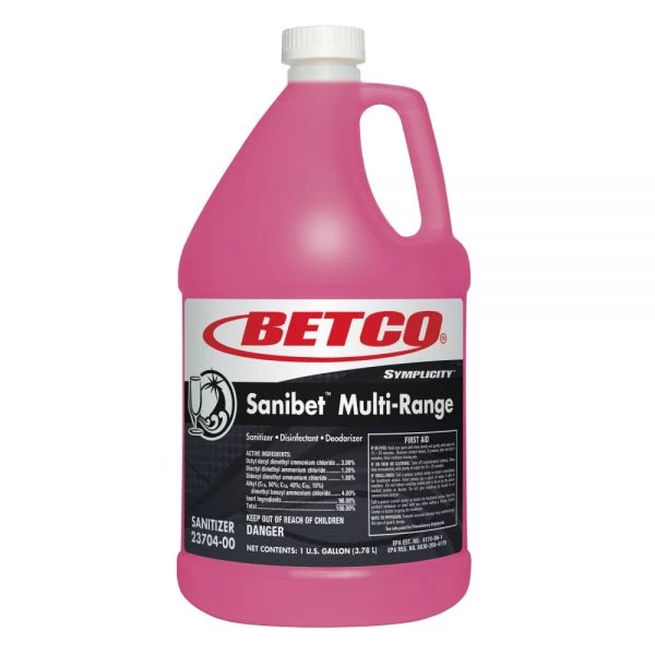 Betco Sanibet Multi-Range Sanitizer, 1 GAL Bottle, Case Of 4 1 Betco Sanibet Multi-Range Sanitizer, 1 GAL Bottle, Case Of 4