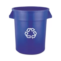 Rubbermaid Commercial Brute Recycling Container, Round, 20 Gal, Blue