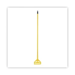 Boardwalk Quick Change Side-Latch Plastic Mop Head Handle, 60" Aluminum Handle, Yellow