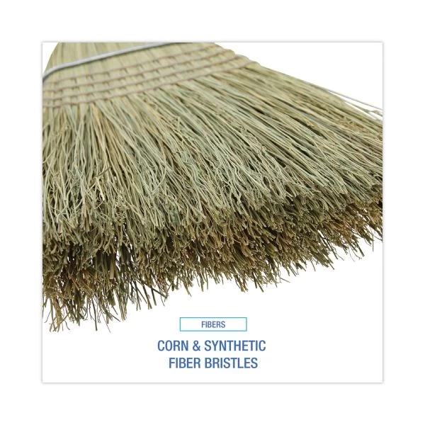 Boardwalk 100% Corn Brooms, 60" Overall Length, Natural, 6/Carton 4 Boardwalk 100% Corn Brooms, 60" Overall Length, Natural, 6/Carton - Image 4