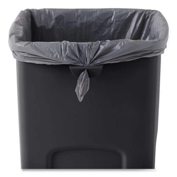 Rubbermaid Commercial Untouchable Square Waste Receptacle, 23 Gal, Plastic, Black 4 Rubbermaid Commercial Untouchable Square Waste Receptacle, 23 Gal, Plastic, Black - Image 4