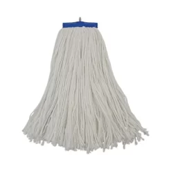 Boardwalk Cut-End Lie-Flat Wet Mop Head, Rayon, 16oz, White, 12/Carton