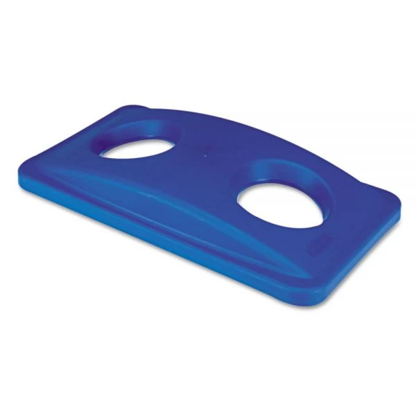 Rubbermaid Commercial Lid For Slim Jim Bottle Recycling Container, 20.38w X 11.38d X 2.75h, Blue 7 Rubbermaid Commercial Lid For Slim Jim Bottle Recycling Container, 20.38w X 11.38d X 2.75h, Blue - Image 7