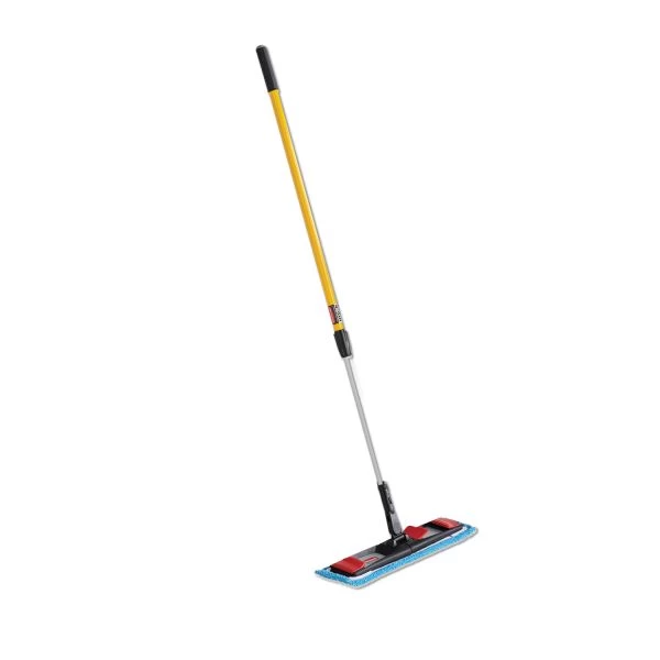 Rubbermaid Commercial Adaptable Flat Mop Kit, 19.5 X 5.5 Blue Microfiber Head, 48" To 72" Yellow Aluminum Handle 1 Rubbermaid Commercial Adaptable Flat Mop Kit, 19.5 X 5.5 Blue Microfiber Head, 48" To 72" Yellow Aluminum Handle