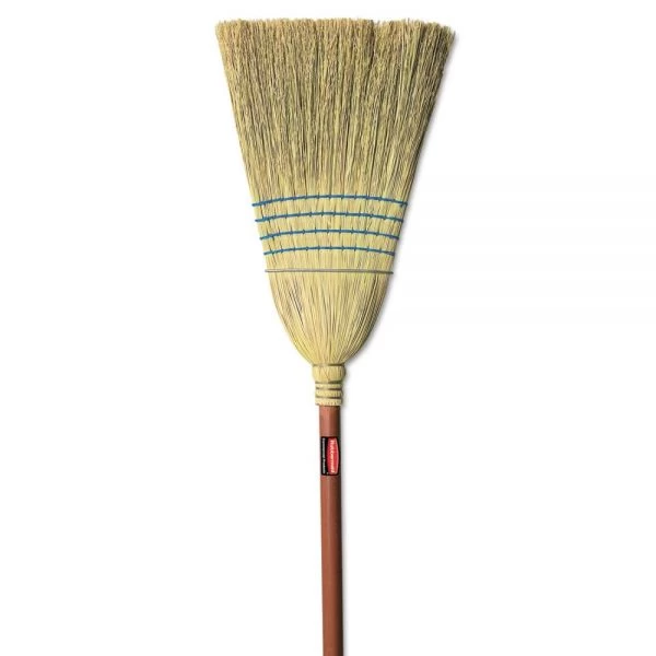 Rubbermaid Commercial Corn-Fill Broom, Corn Fiber Bristles, 38" Overall Length, Blue 1 Rubbermaid Commercial Corn-Fill Broom, Corn Fiber Bristles, 38" Overall Length, Blue