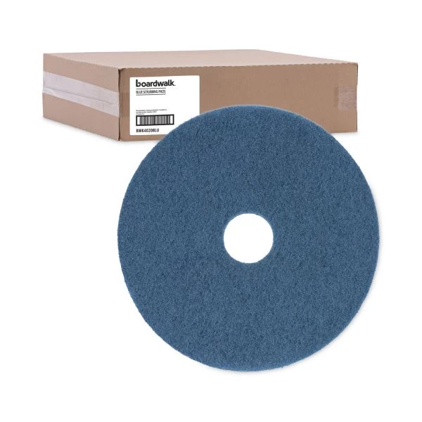 Boardwalk Standard Scrubbing Floor Pads, 20" Diameter, Blue, 5/Carton 6 Boardwalk Standard Scrubbing Floor Pads, 20" Diameter, Blue, 5/Carton - Image 6